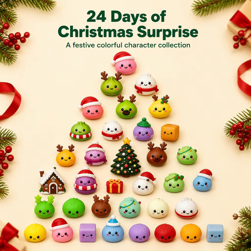 Mystery Dumpling Advent Calendar – 24 Squishy Christmas Surprises